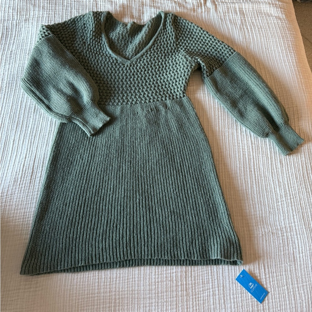 Cupshe knit sweater dress M NWT
